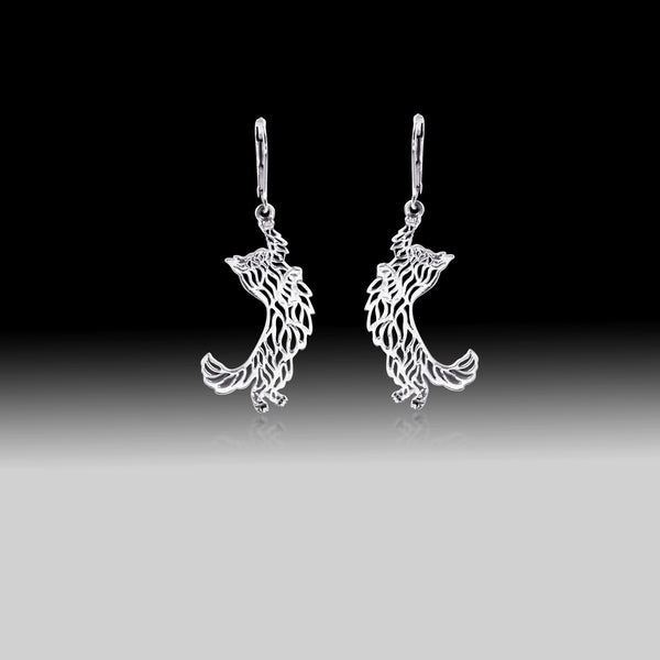 Dangling Cat Earrings by Southlake Paws, crafted from 925 sterling silver with intricate cat designs.