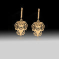 Load image into Gallery viewer, Golden Dachshund Drop Earrings- 925 Sterling Silver Gold Plated
