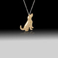 Load image into Gallery viewer, Howling Dog Necklace- Sterling Silver 18k Gold Plated
