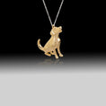 Load image into Gallery viewer, Howling Dog Necklace- Sterling Silver 18k Gold Plated
