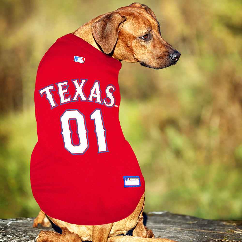 Texas Rangers MLB Dog Jersey - Official Baseball Pet Fan Apparel