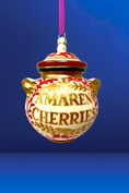 Load image into Gallery viewer, Amarena Cherries Jar Glass Christmas Ornament
