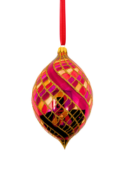 Red Hot Jackpot Spinner Glass Ornament
