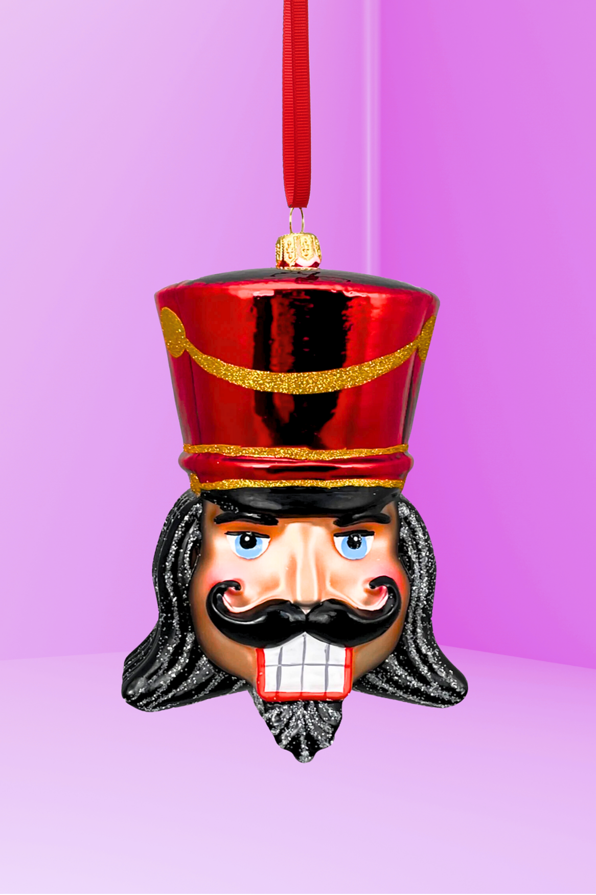 Crimson Glass Nutcracker Ornament - Southlake Paws