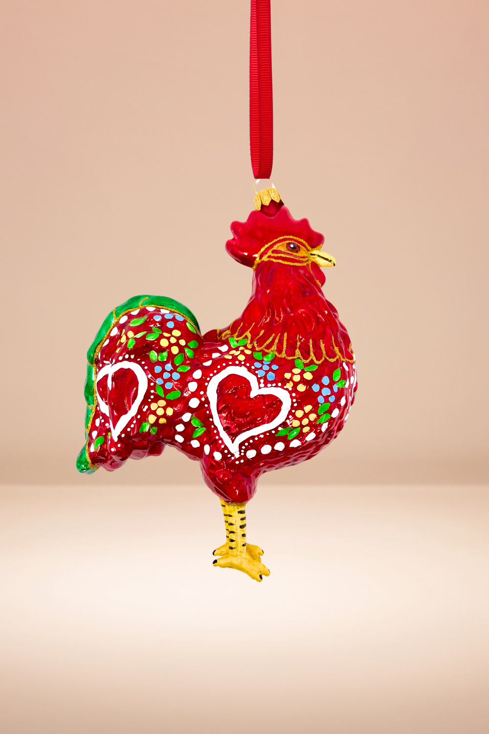 Barcelos Rooster Polish Glass Ornament 