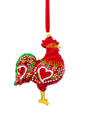 Barcelos Rooster Polish Glass Ornament 
