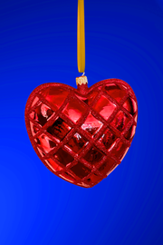 Rouge Affair Heart Polish Glass Ornament