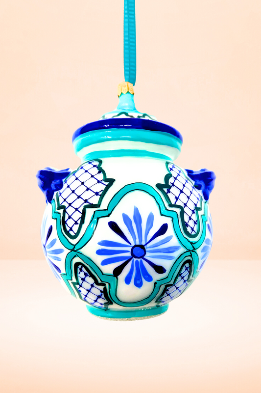 Ricci Cookie Jar Polish Glass Ornament - Southlake Paws
