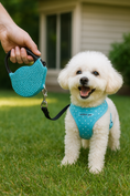 Load image into Gallery viewer, Parisian Pet 'Crystal Retractable Leash Blue' for Dogs & Cats – Durable Retractable Pet Leash with Comfortable Grip
