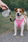 Load image into Gallery viewer, Parisian Pet 'Crystal Retractable Leash Silver' for Dogs & Cats – Durable, Stylish 16-Foot Leash with Comfortable Grip
