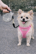 Load image into Gallery viewer, Parisian Pet 'Crystal Retractable Leash Silver' for Dogs & Cats – Durable, Stylish 16-Foot Leash with Comfortable Grip
