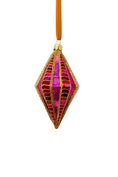 Load image into Gallery viewer, Rose Diamond Glass Ornament - Southlake Paws
