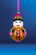 Load image into Gallery viewer, Rosie Noelle Snowman Glass Ornament - Southlake Paws

