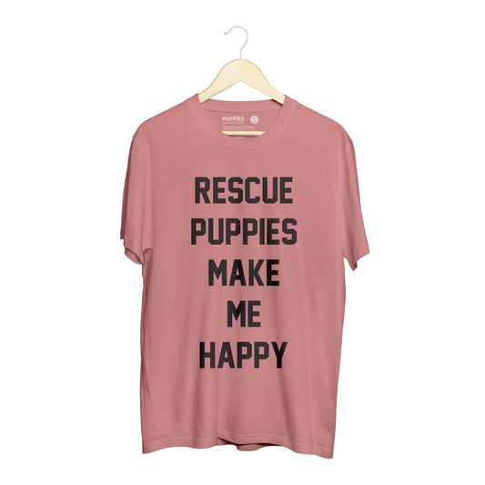 Rescue Puppies Make Me Happy Title | Uni-Sex Crewneck Tee