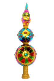 Ruby Sparkling Gem Finial Tree Topper