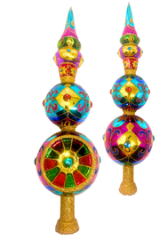 Ruby Sparkling Gem Finial Tree Topper