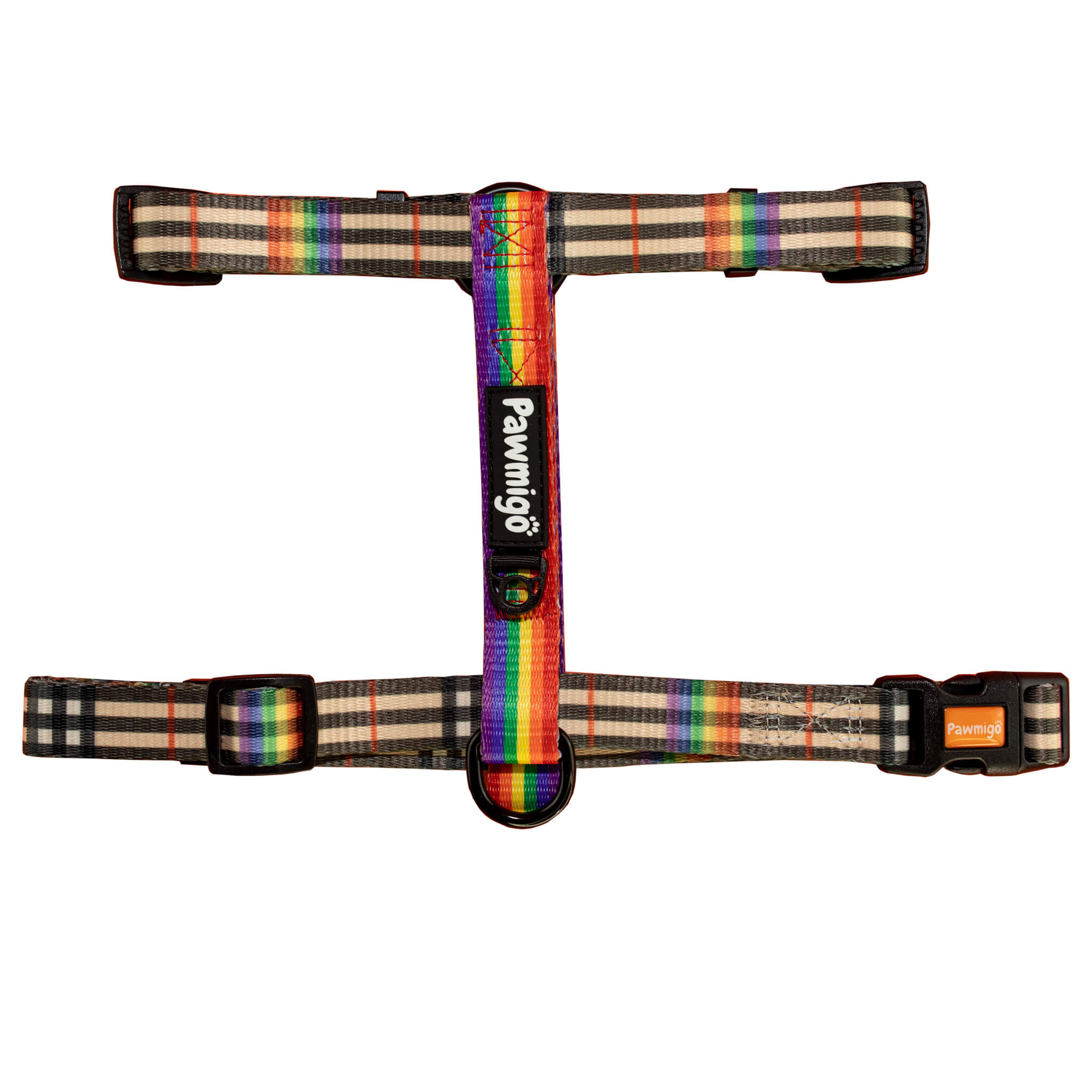 Rainbow Plaid Free-Fit Harness - Southlake Paws