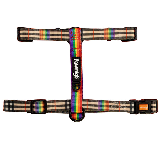 Rainbow Plaid Free-Fit Harness - Southlake Paws