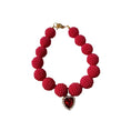 Load image into Gallery viewer, Crystal Heart Colorful Beaded Pearl Dog Necklace - Southlake Paws
