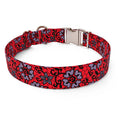 Load image into Gallery viewer, Red Lace Flowers Dog Collar
