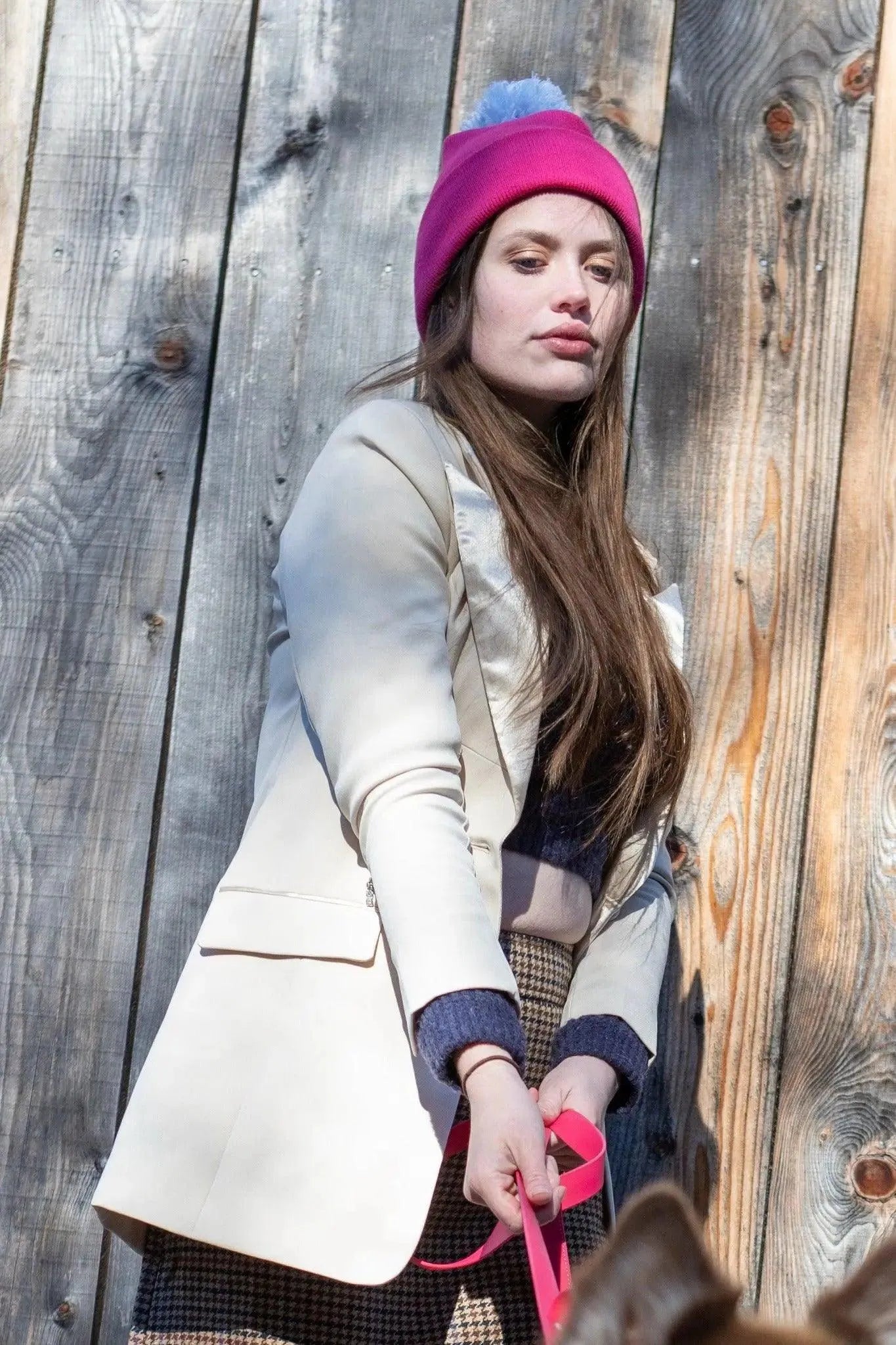 Red Mountain Syrah Winter Hat with Pom - Southlake Paws