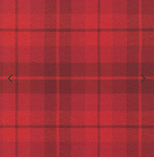 Red Plaid Luxe Flannel Bandana