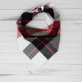 Load image into Gallery viewer, Red Plaid Luxe Flannel Dog Bandana
