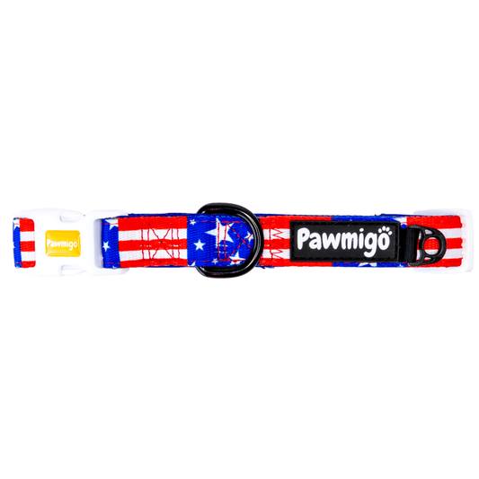 Red, White, & Bark Classic Collar - Southlake Paws