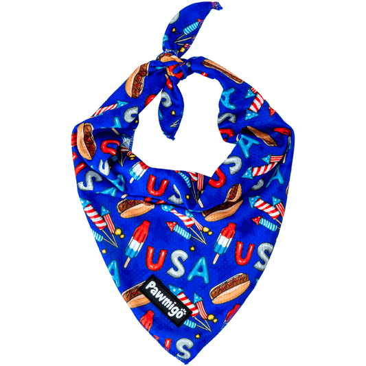 Red, White, & Bark Bandana - Southlake Paws