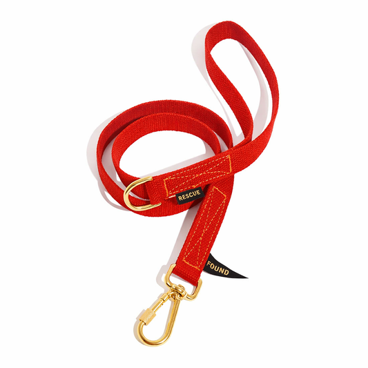 Found Classic Cotton Dog Leash | Red