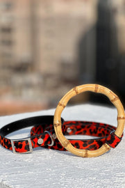 Sasha Leash - Red Leopard