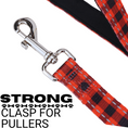 Load image into Gallery viewer, Red plaid dog leash by EcoBark featuring a strong clasp, padded comfort grip, and available in multiple lengths for small and
