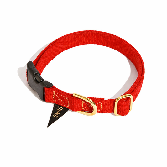 Found Classic Cotton Dog Collar | Red