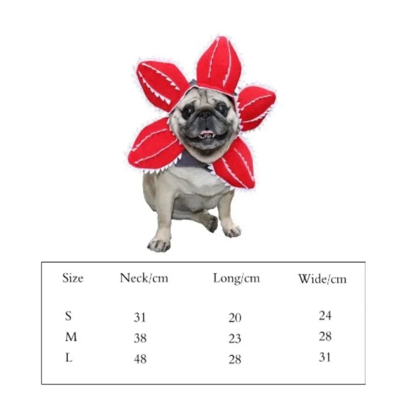 Halloween Red Cannibal Flower Dog Hat