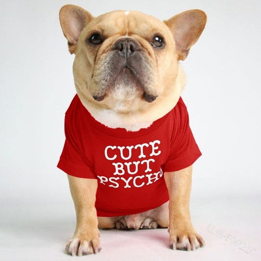 "Cute But Psycho" Dog T-Shirt