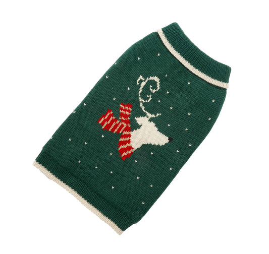 Up Country Reindeer Sweater Pet Accessory