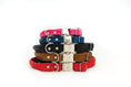 Load image into Gallery viewer, Rolled Style Blue Leather Quick-Release Dog Collar - image 3
