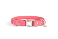 Load image into Gallery viewer, Rolled Style Pink Leather Quick-Release Dog Collar
