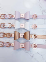 Leather Bow Collar - At Dusk