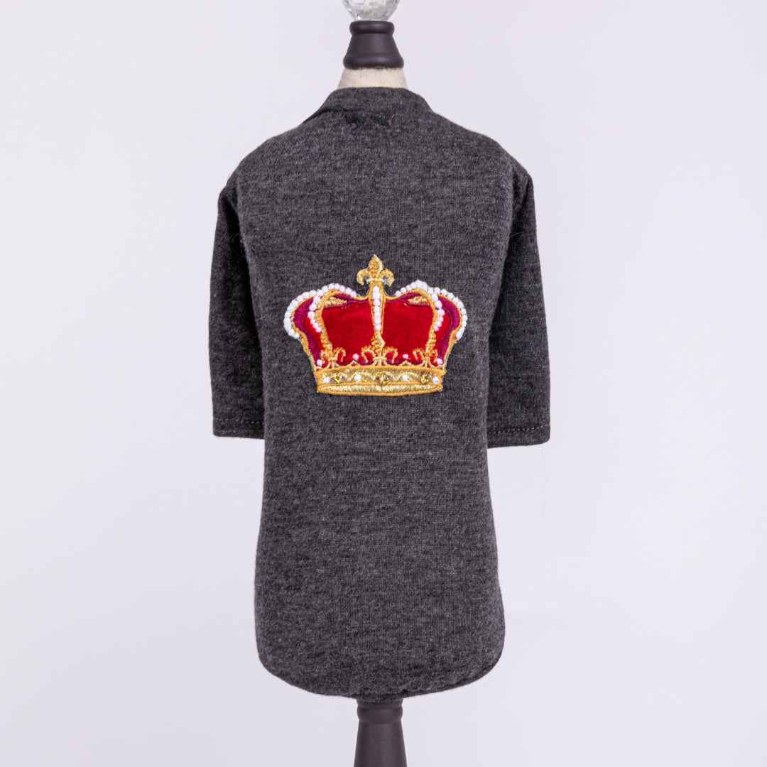Royal Crown Dog Tee Velvet Cotton Handmade Handmade in the USA Tees - Designer Dog Clothes from Southlake Paws