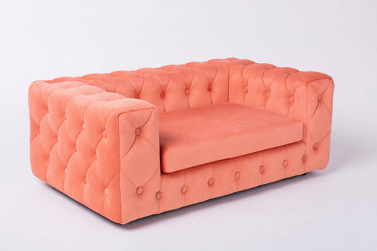 The Royal Luxury Pet Bed in Dark Brown Pink