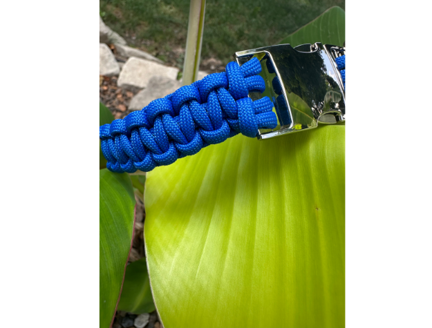Cobra Braid in Royal Blue - Handmade Dog Collar - Southlake Paws