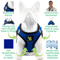 Load image into Gallery viewer, EcoBark Step In Dog Harness - XXXS to Small Breeds- Reflective Soft Mesh Harness for Teacup, Small Dogs and Puppies / Royal Blue
