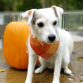 Load image into Gallery viewer, Rust Plaid Luxe Flannel Dog Bandana
