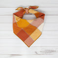 Load image into Gallery viewer, Rust Plaid Luxe Flannel Dog Bandana
