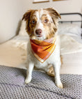 Load image into Gallery viewer, Rust Plaid Luxe Flannel Dog Bandana
