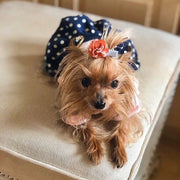 Parisian Pet 'Nautical Dress' for Dogs and Cats, Sleeveless Designer Beach Dress, Comfortable Pet Clothing, Pink & Navy
