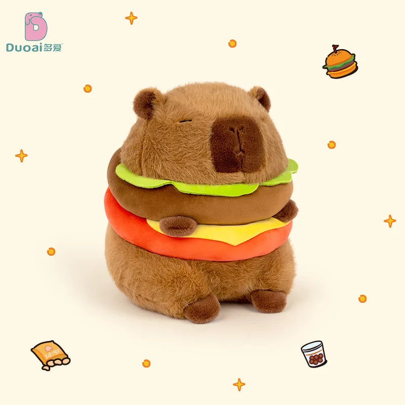 Capybara Hamburger Plushie 
