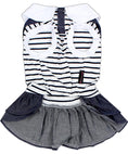 Load image into Gallery viewer, Parisian Pet 'Preppy Girl Dress' Dog & Cat Shirt – Designer Comfortable Pet Apparel – Dark Blue -Valentine's Day
