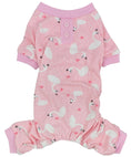 Load image into Gallery viewer, Parisian Pet 'Pink Swan' Pajama for Dogs & Cats, Luxury Pet Sleepwear, Cozy Dog Pajama Set-Valentine's Day
